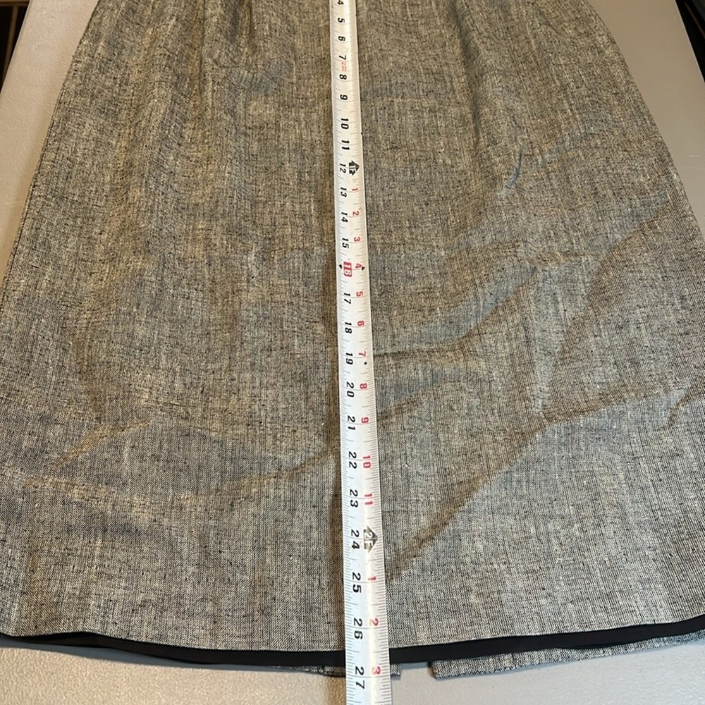Gianni Sport Pencil Skirt Womens 12 Grey Rayon Linen Midi Vintage USA Officecore - Picture 3 of 8
